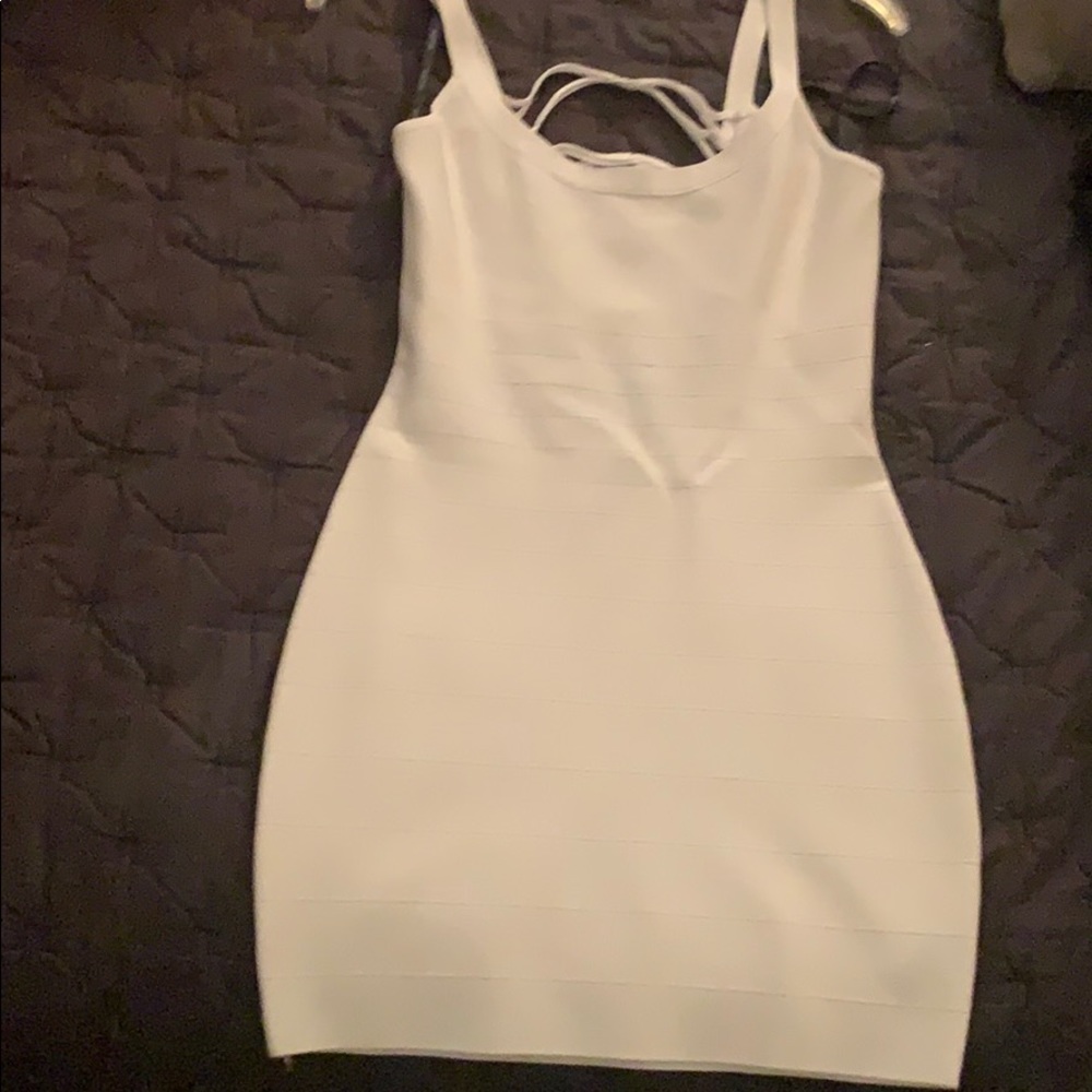 Marciano bandage dress in white